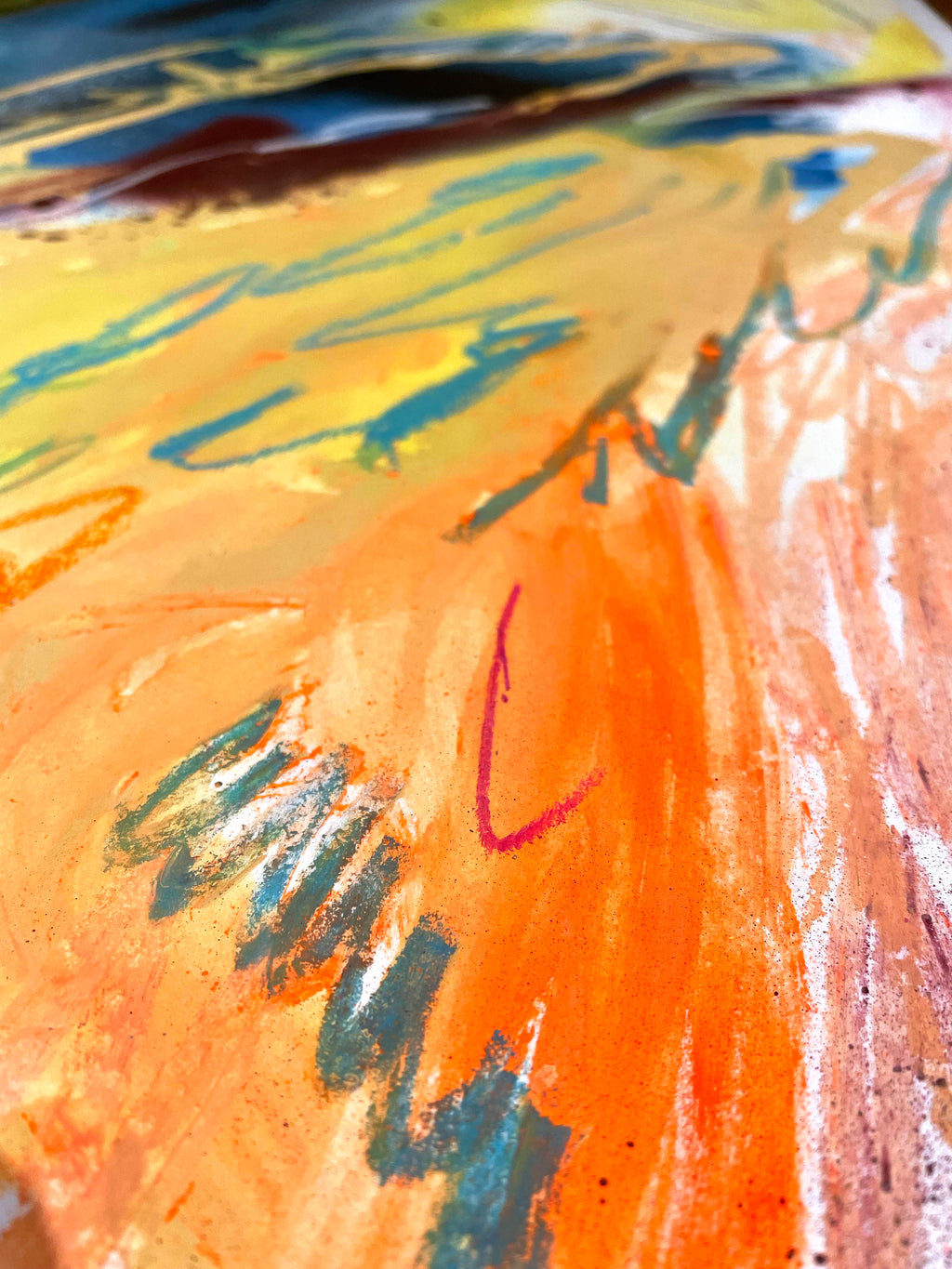 Abstract Painting N131 – Expressive Mixed-Media Artwork on Paper image 2