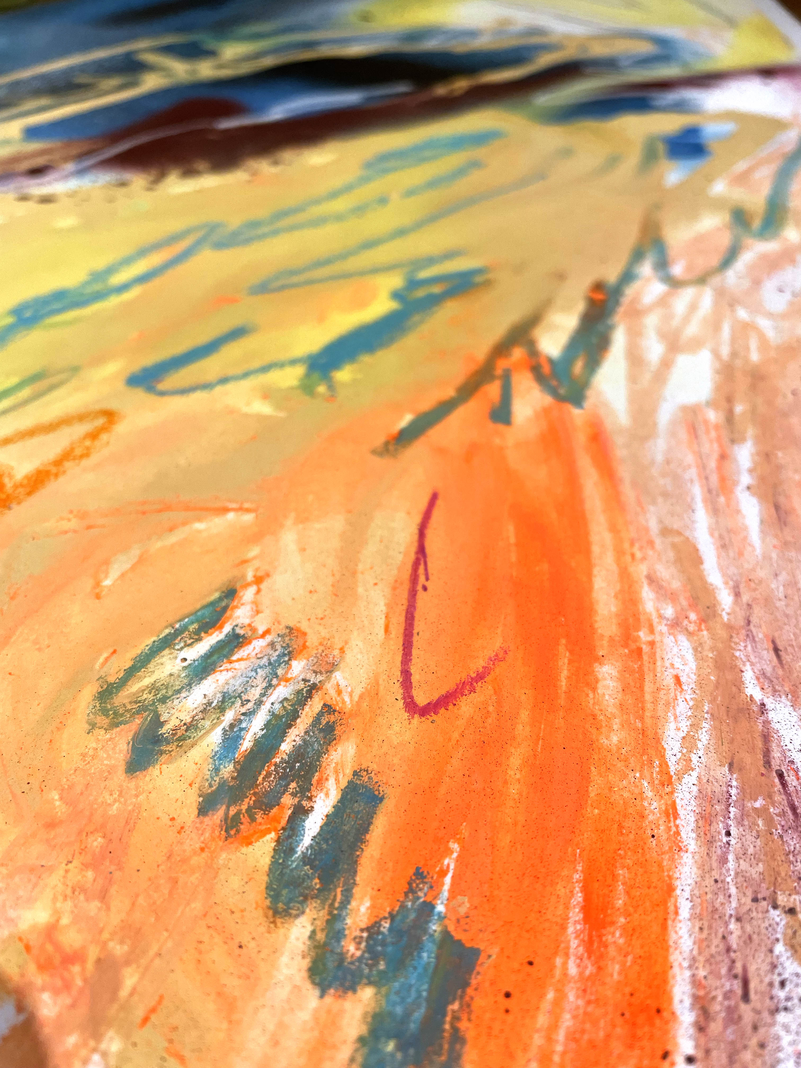 Abstract Painting N131 – Expressive Mixed-Media Artwork on Paper image 2