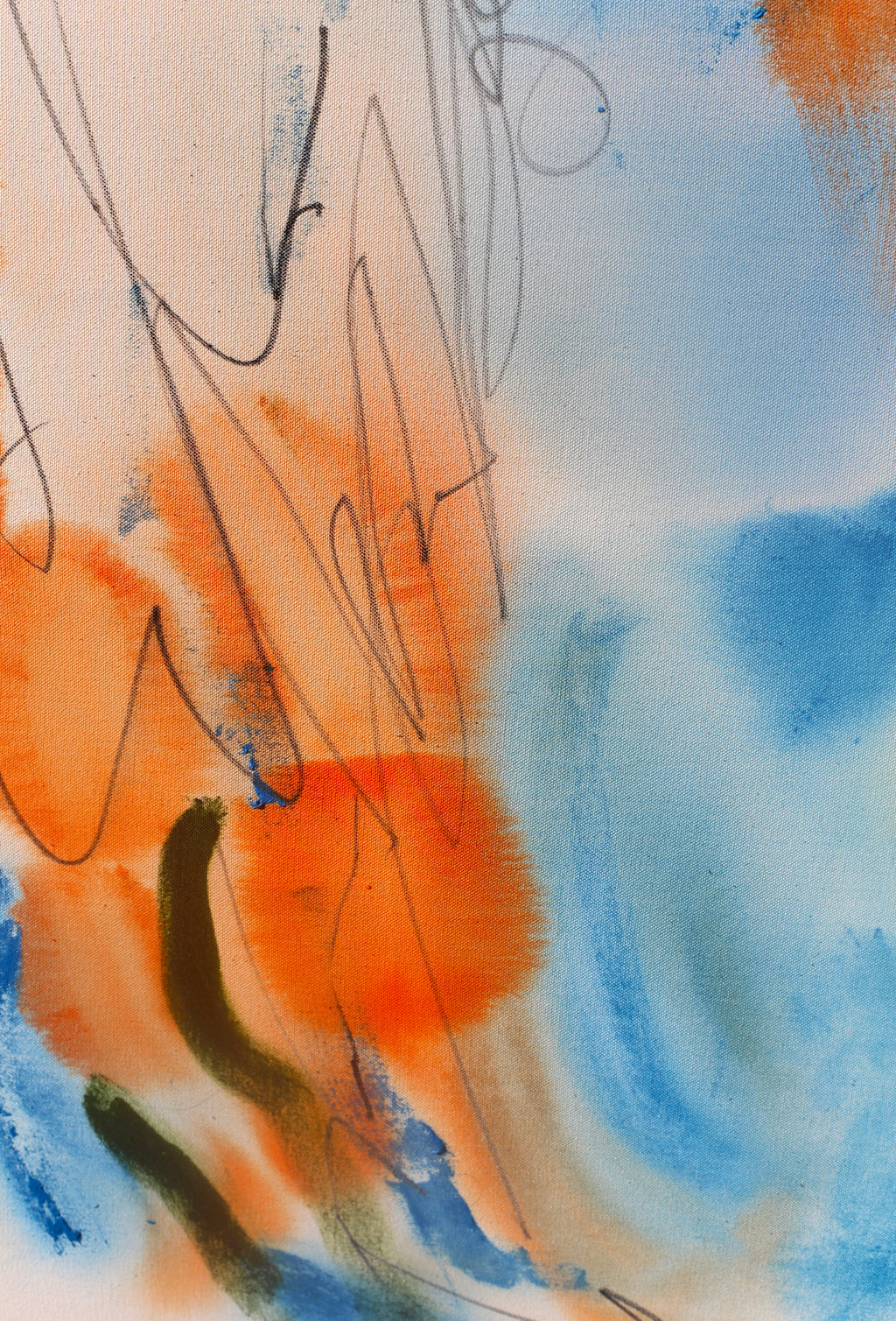 Where the Wind Paused – Delicate Contemporary Abstract Oil and Acrylic Painting image 5