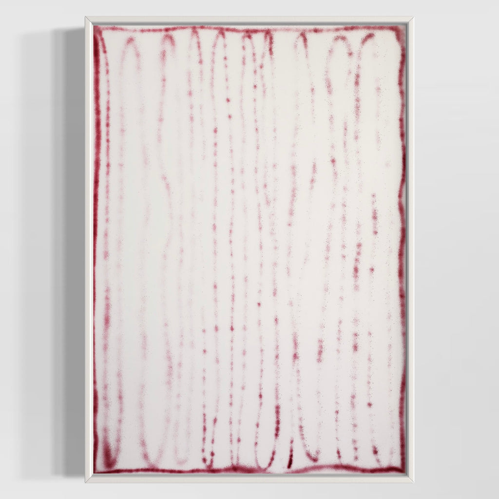 ESEIC3 – Serene Minimalist Abstract Painting with Spray Paint on Paper in frame