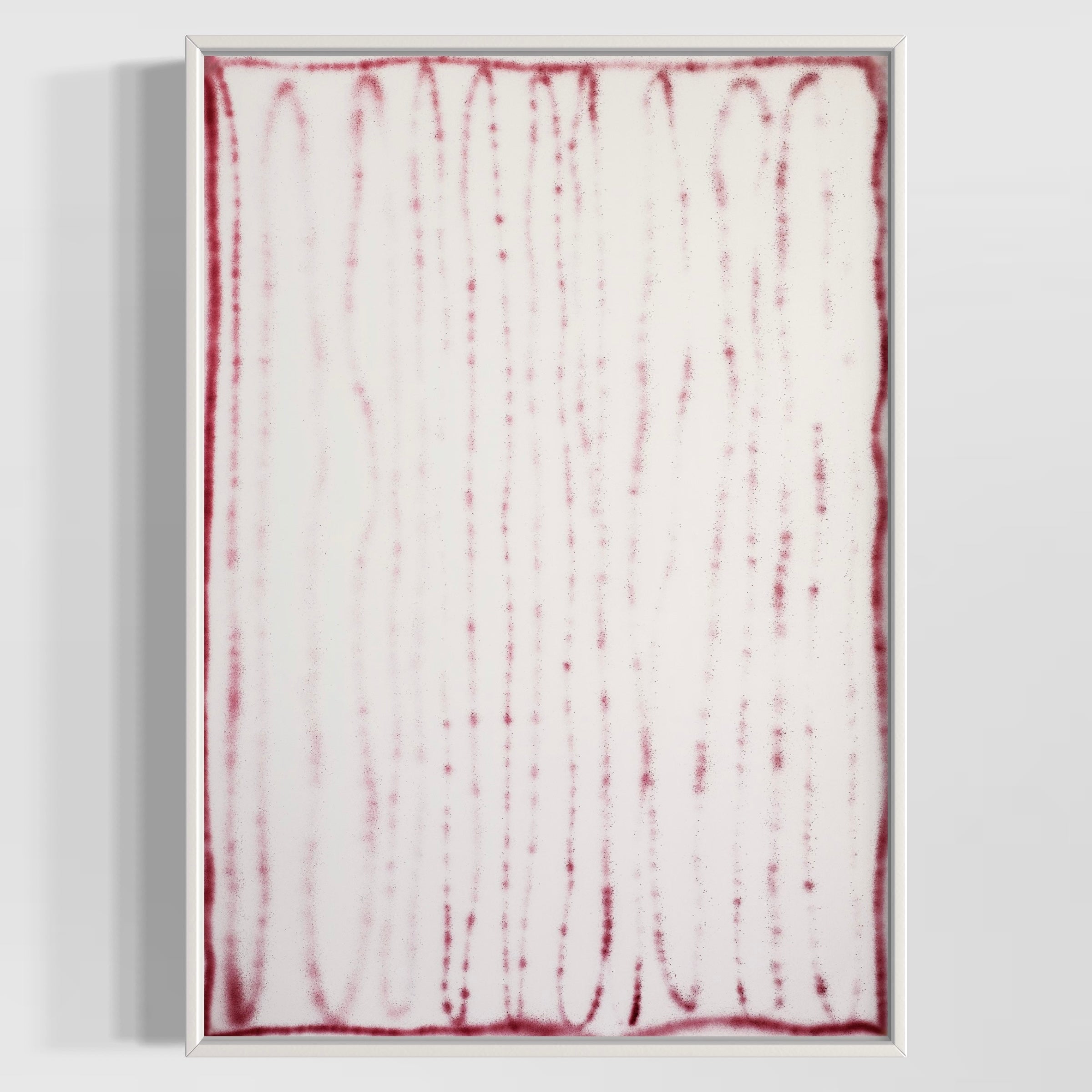 ESEIC3 – Serene Minimalist Abstract Painting with Spray Paint on Paper in frame