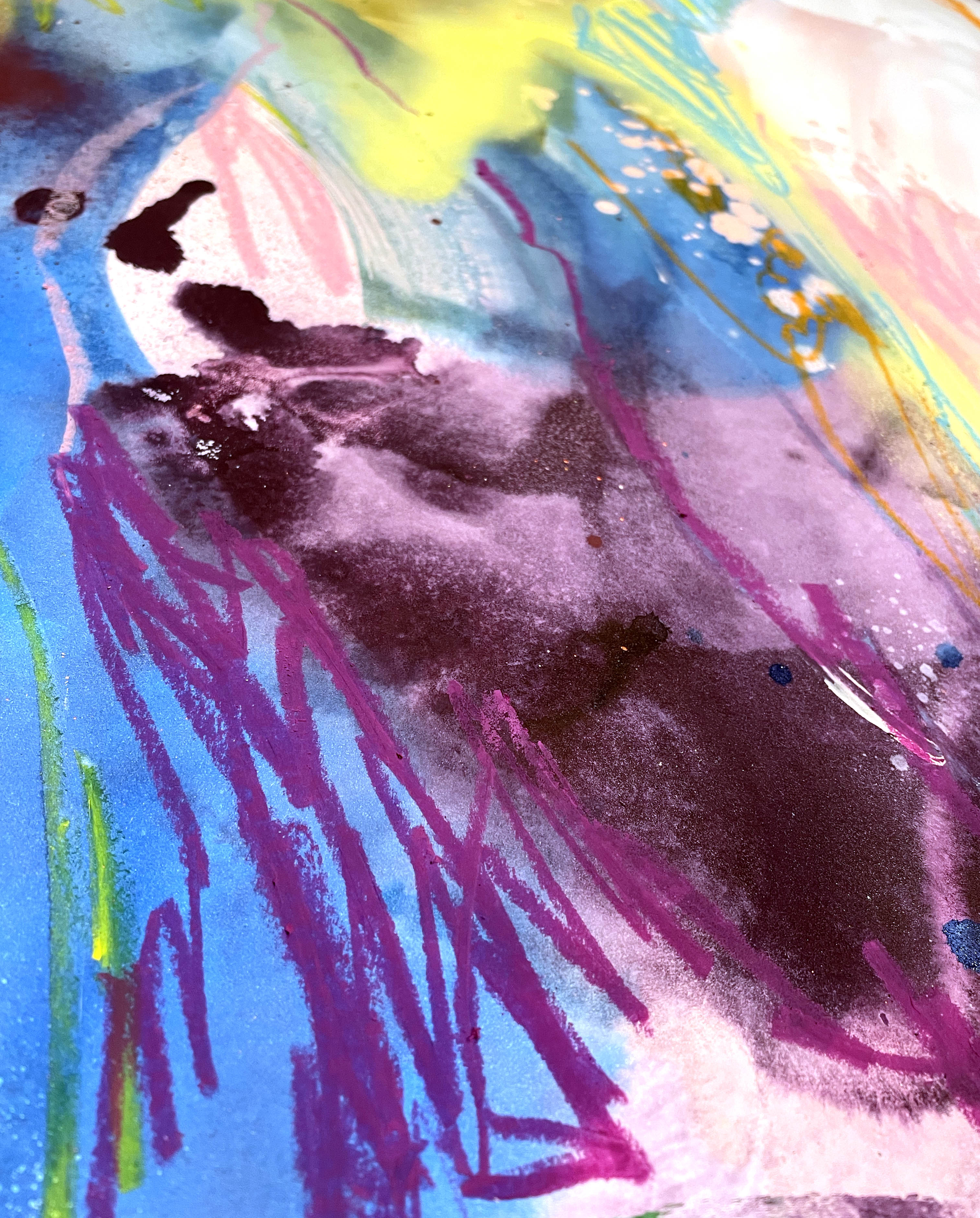 Abstract Painting N132 – Expressive and Colorful Mixed-Media Abstract Painting image 2