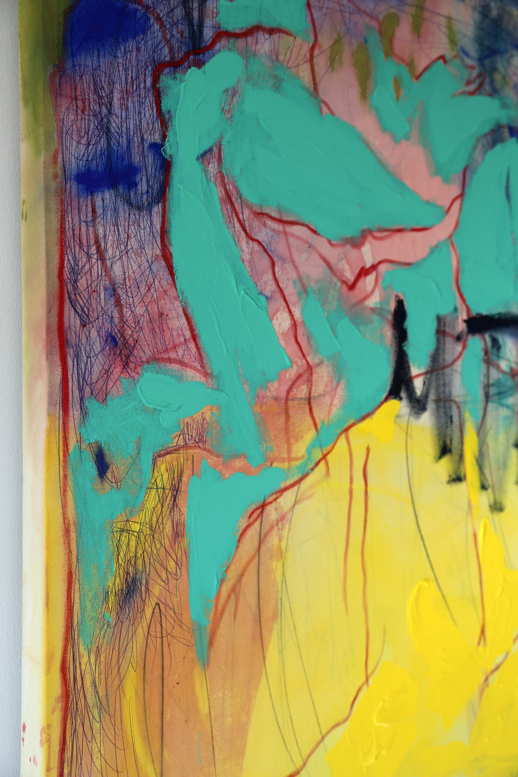 Through the Noise – Original Abstract Painting | Bold Mixed-Media Canvas Art image 4