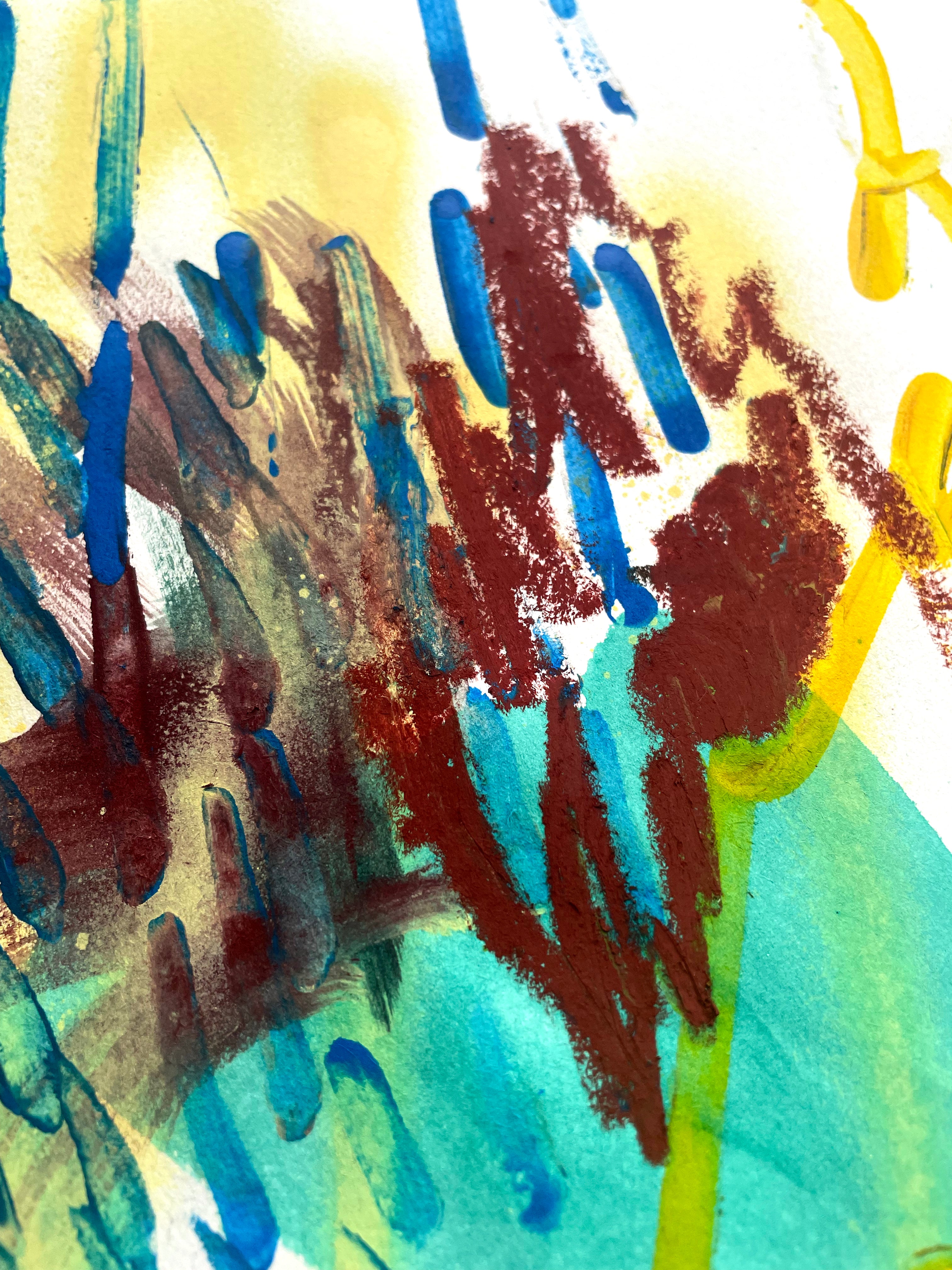 Abstract Composition SI2 – Expressive Mixed-Media Art on Paper image 2