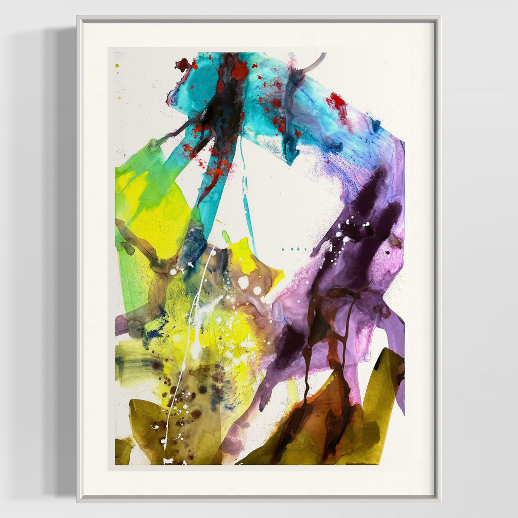 Abstract Painting N128 – Expressive Mixed-Media Artwork with Bold Contrasts image 0