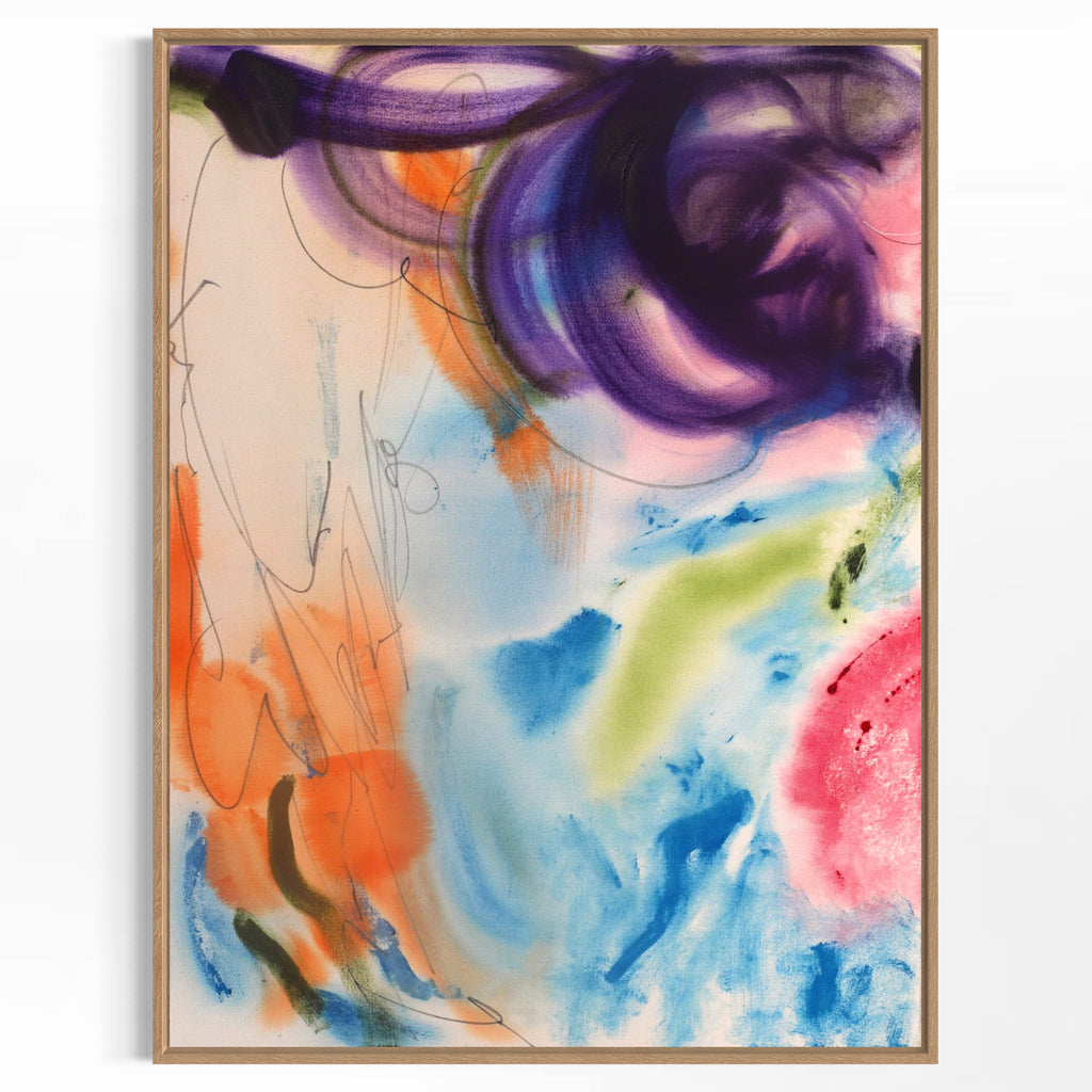 Where the Wind Paused – Delicate Contemporary Abstract Oil and Acrylic Painting image 0