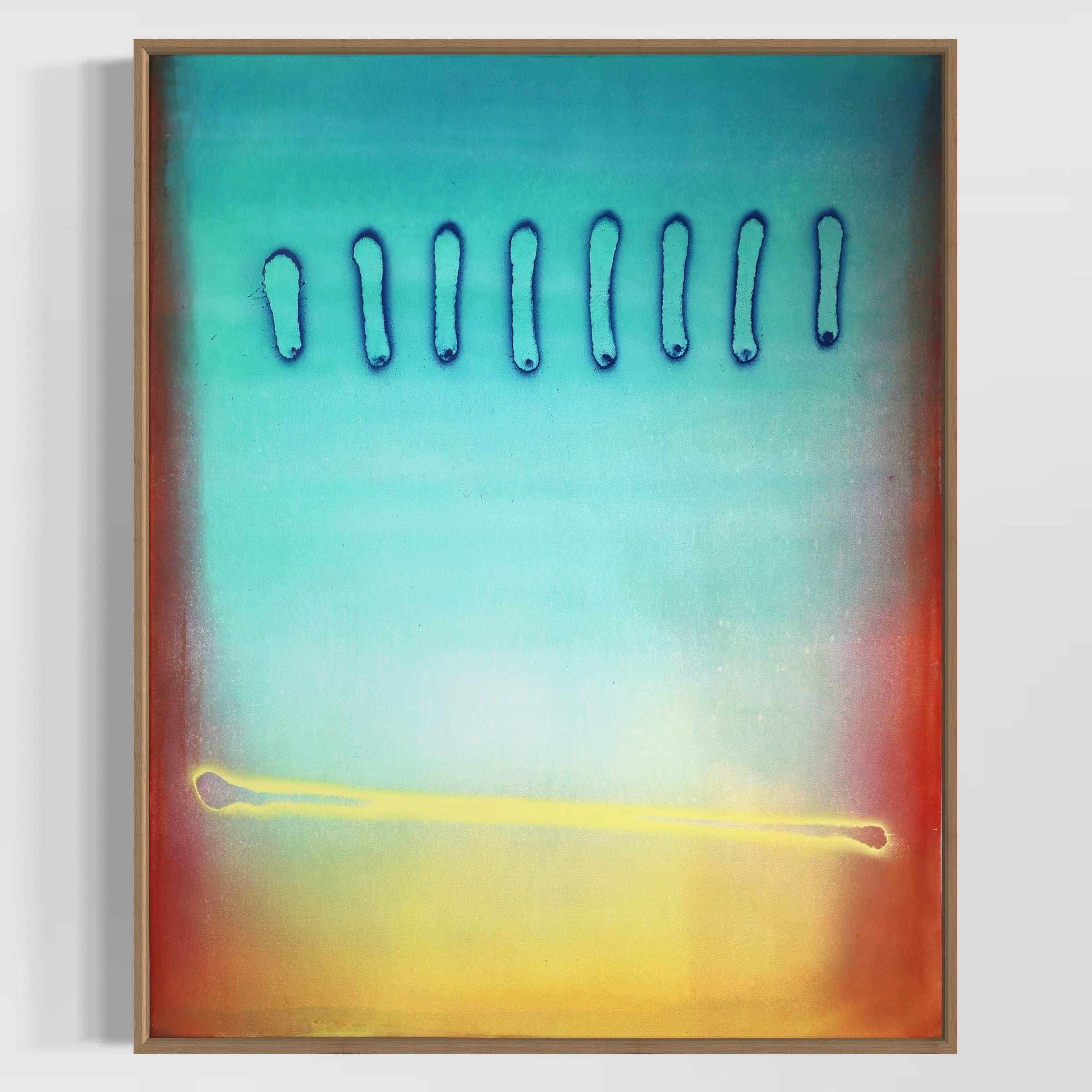 Abstract Code – Minimalist Abstract Painting with Structured Composition image 0