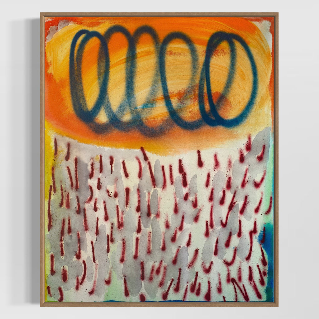 Cloudy With Occasional Rain – Expressive Abstract Painting, Dynamic Artwork image 0