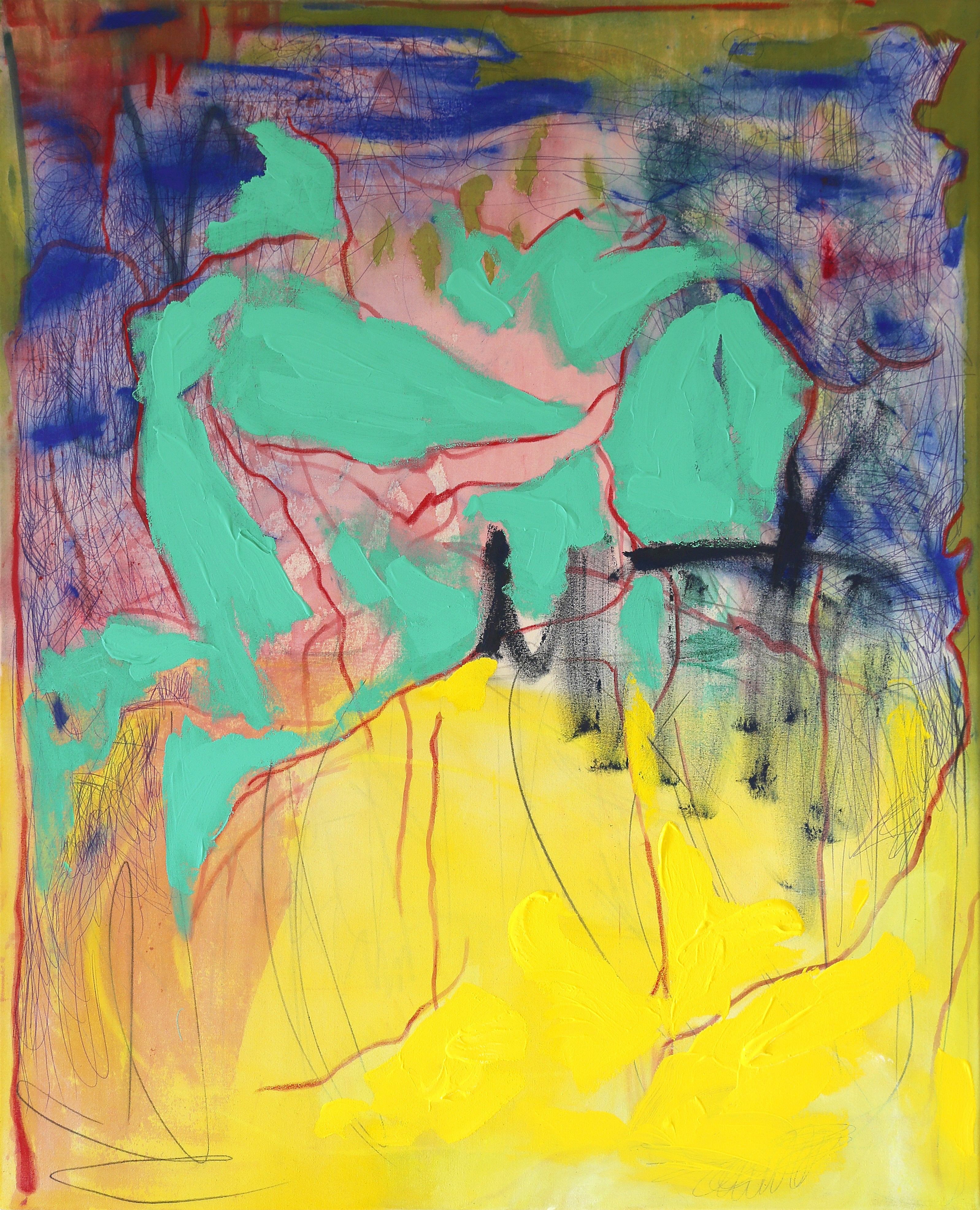 Through the Noise – Original Abstract Painting | Bold Mixed-Media Canvas Art image 2