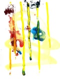 Abstract Composition SI7 – Bold Mixed-Media Artwork on Paper image 1