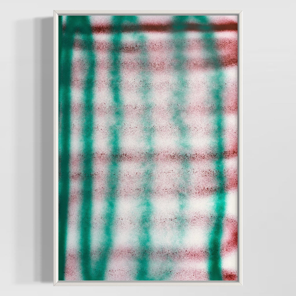 ESEIC1 – Minimalist Spray Paint Abstract on Paper in frame