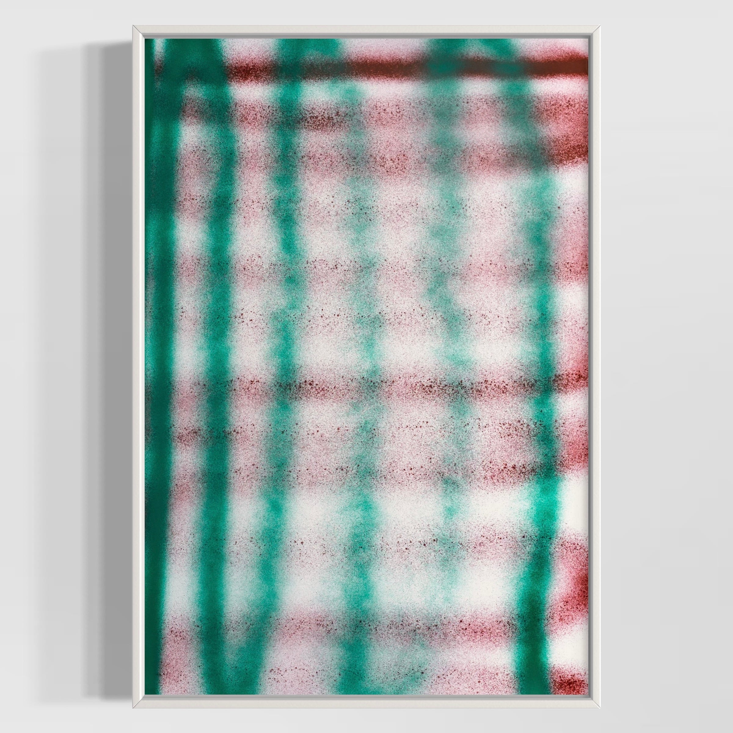 ESEIC1 – Minimalist Spray Paint Abstract on Paper in frame