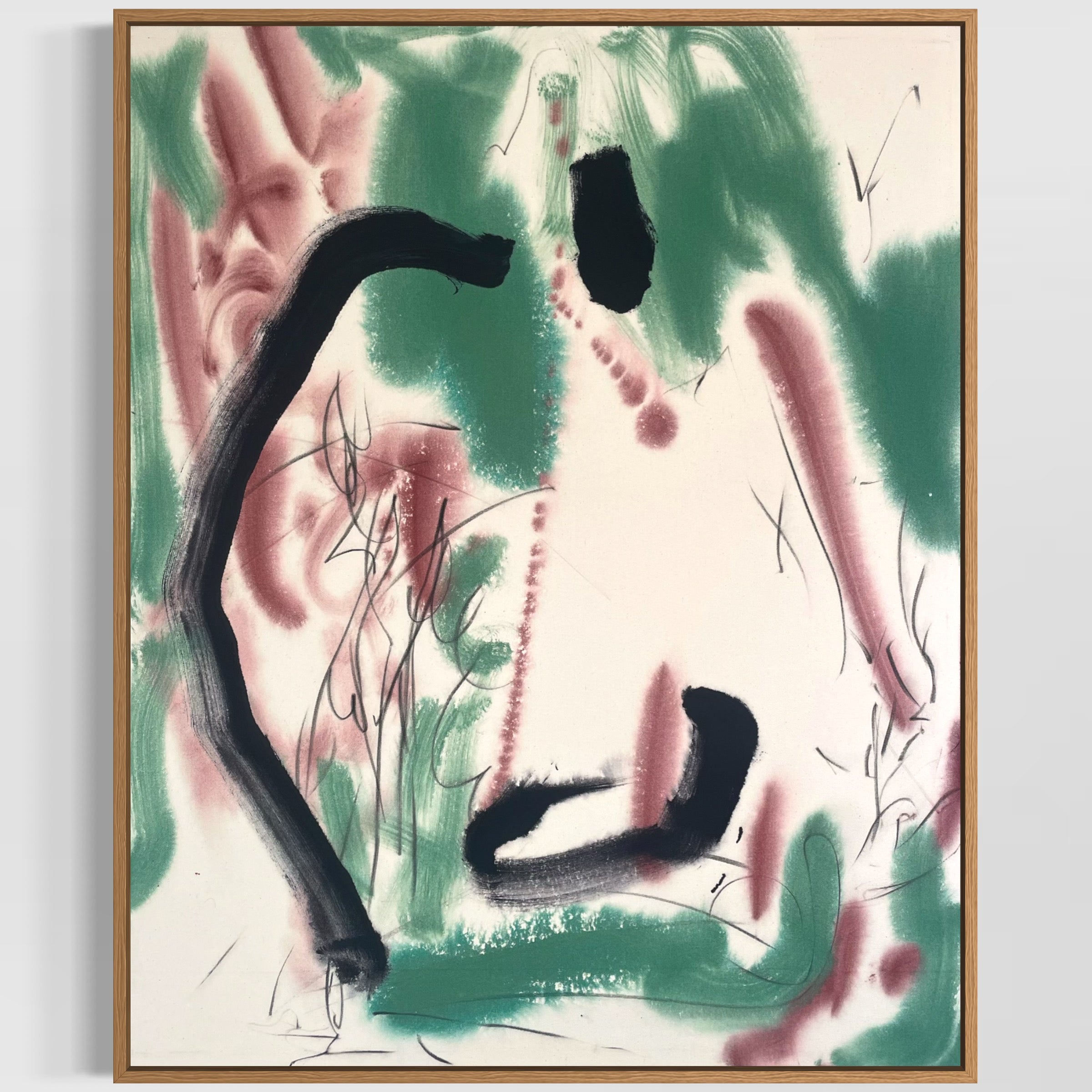 Field Study – Original Abstract Painting, Minimal Gestural Composition image 0