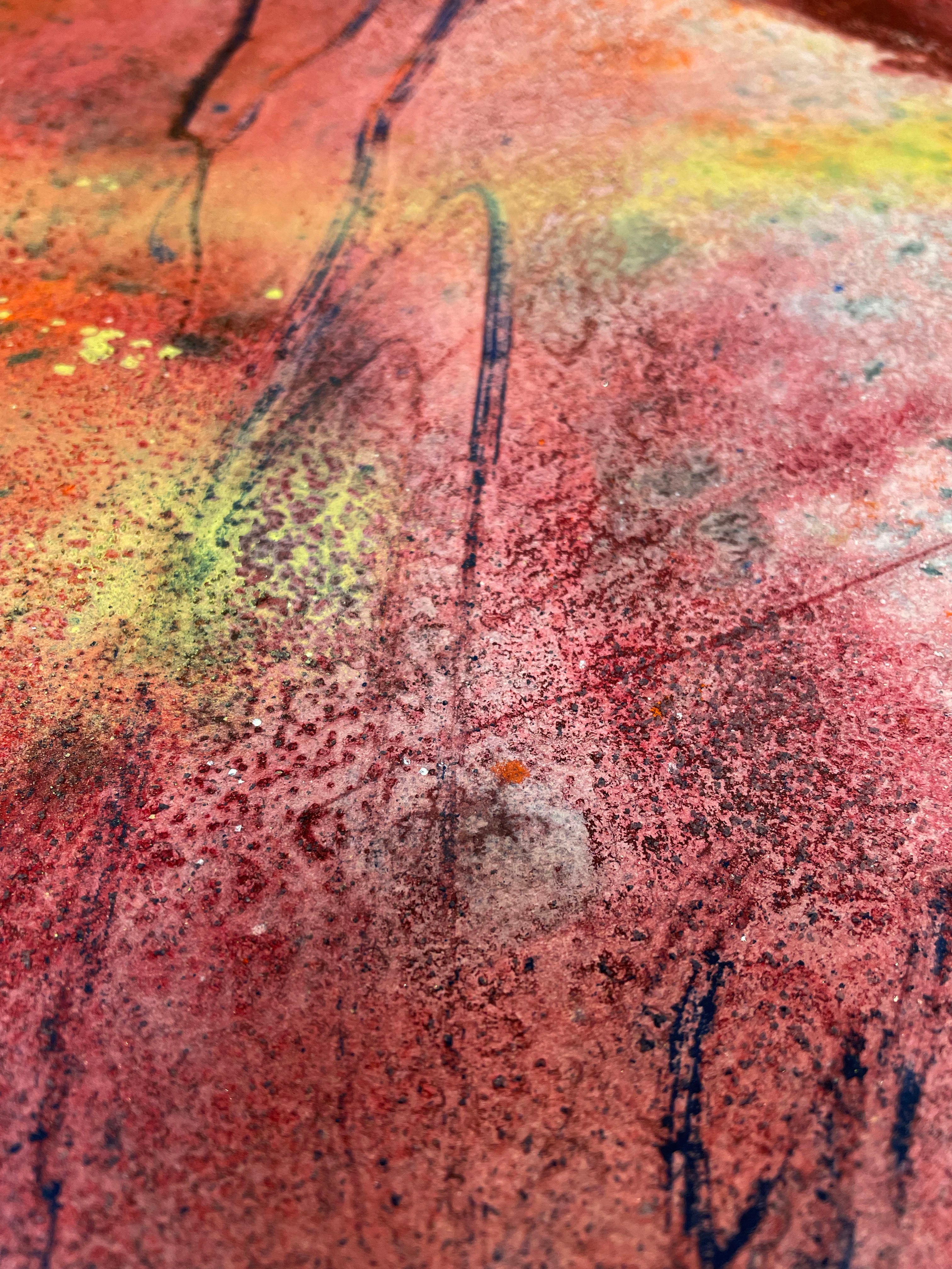 Abstract Painting N135 – Expressive Mixed-Media Abstract Artwork on Paper details