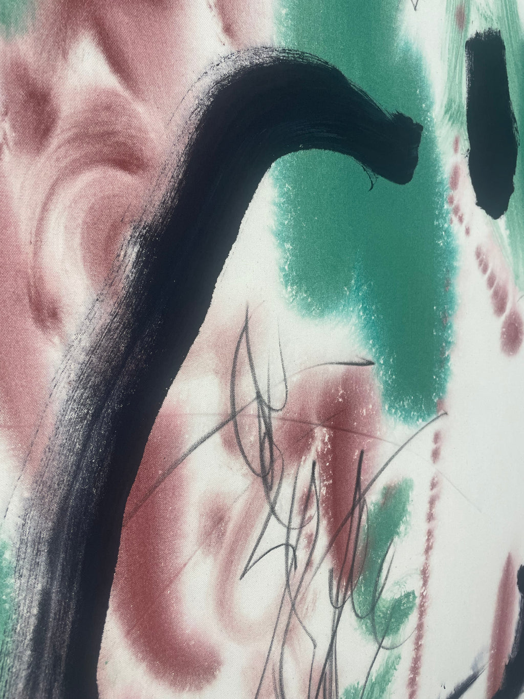 Field Study – Original Abstract Painting, Minimal Gestural Composition image 2
