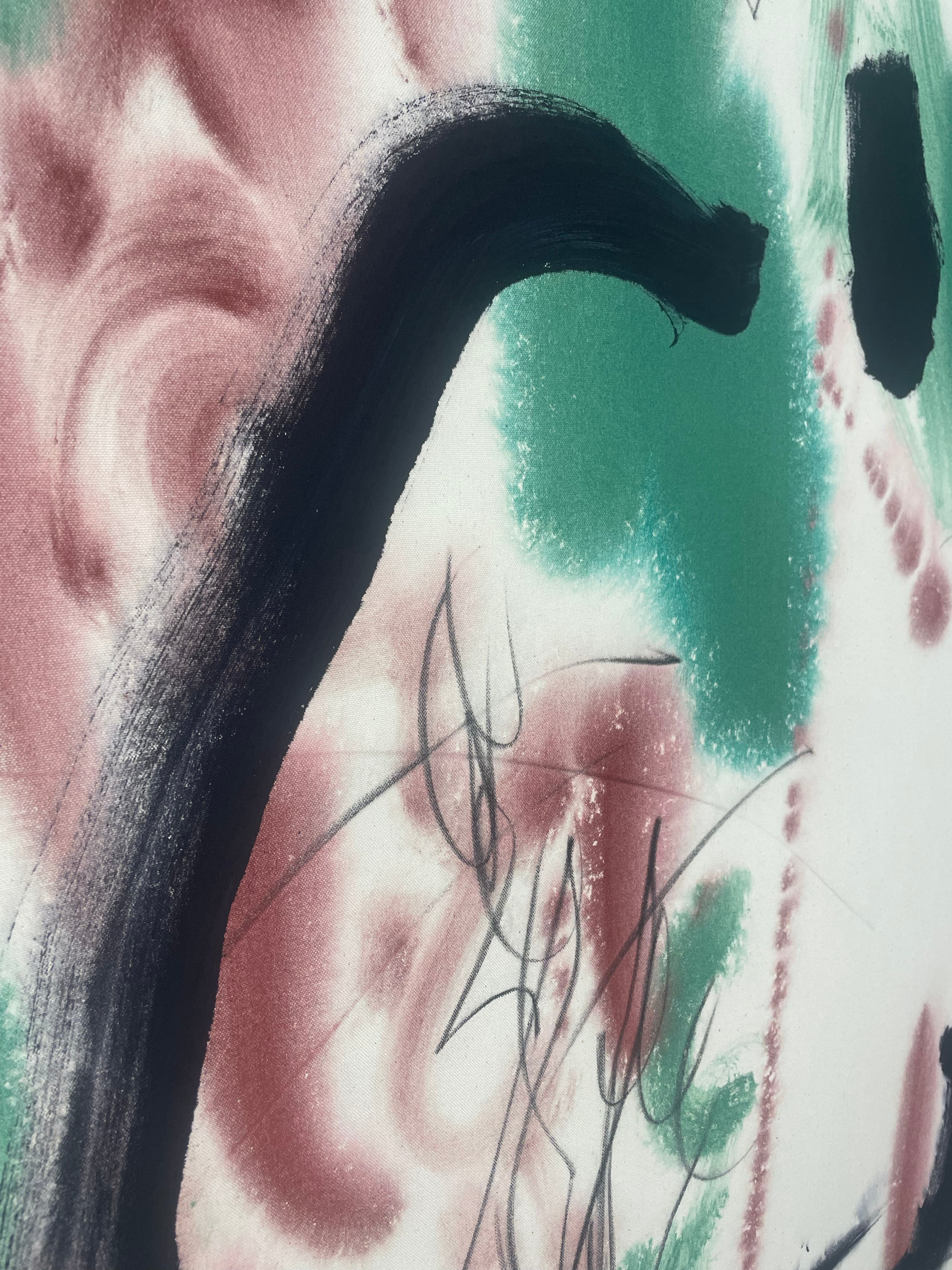 Field Study – Original Abstract Painting, Minimal Gestural Composition image 2