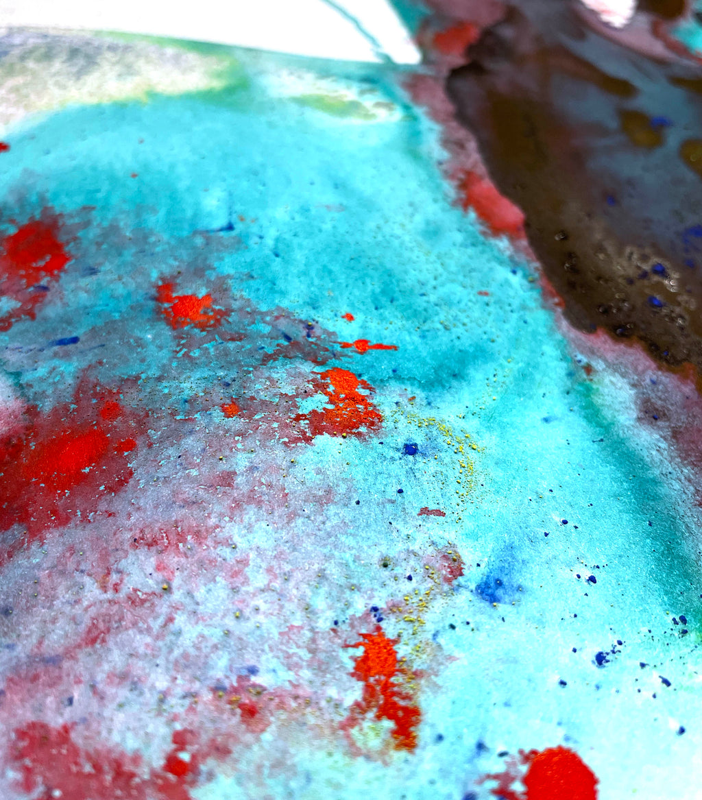 Abstract Painting N128 – Expressive Mixed-Media Artwork with Bold Contrasts image 3
