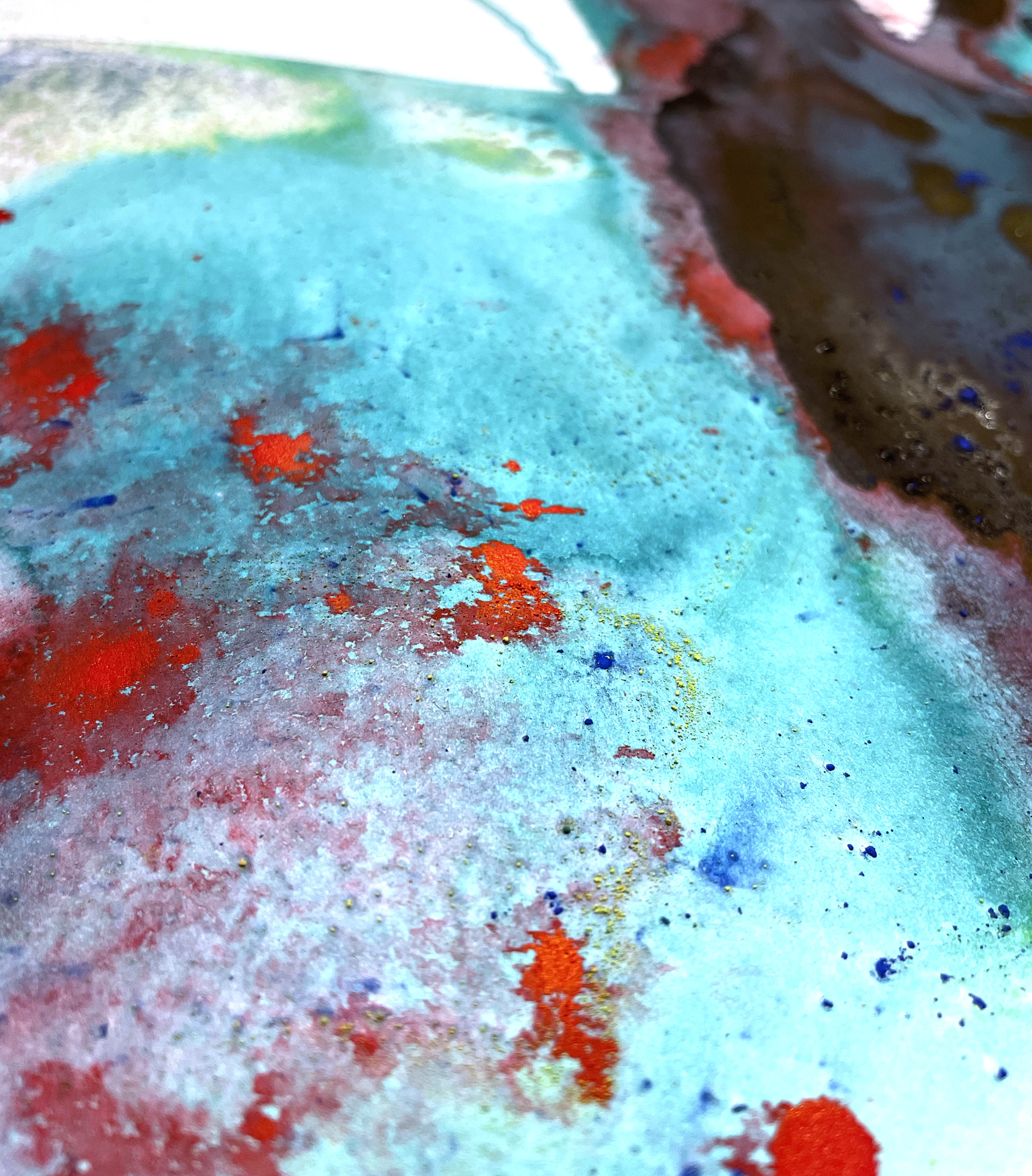 Abstract Painting N128 – Expressive Mixed-Media Artwork with Bold Contrasts image 3