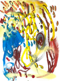 Abstract Composition SI4 – Expressive Mixed-Media Artwork on Paper image 1