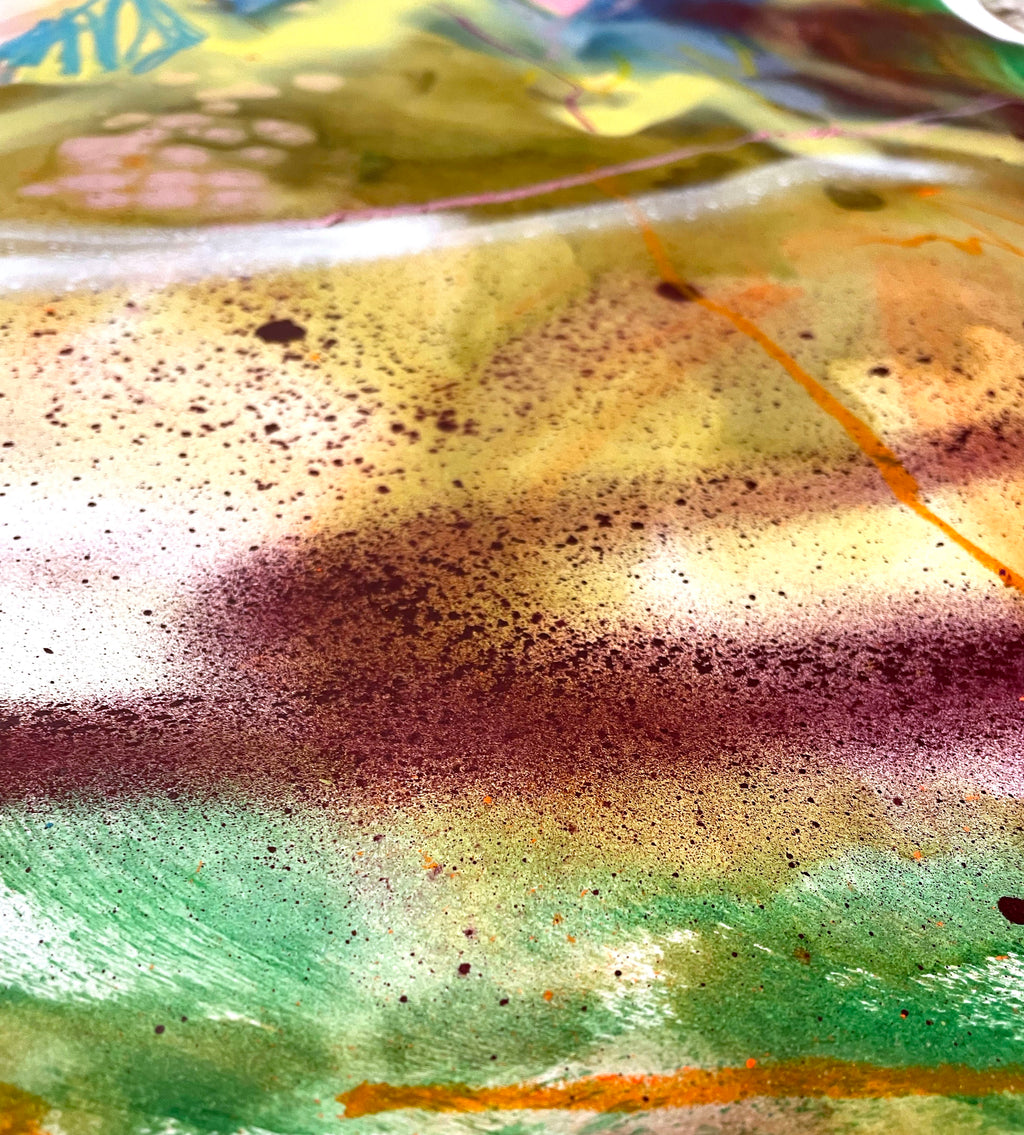 Abstract Painting N132 – Expressive and Colorful Mixed-Media Abstract Painting image 4