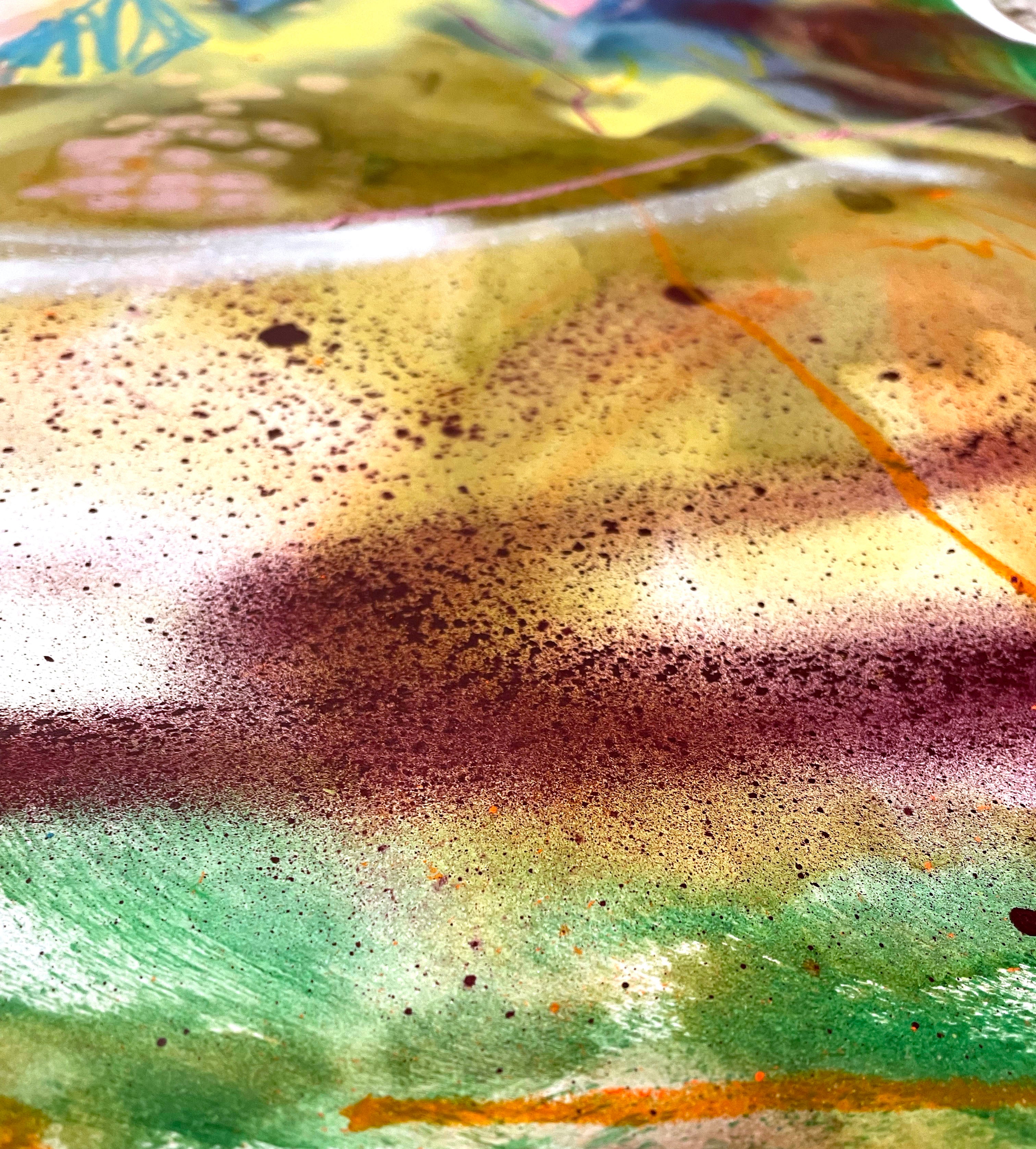 Abstract Painting N132 – Expressive and Colorful Mixed-Media Abstract Painting image 4