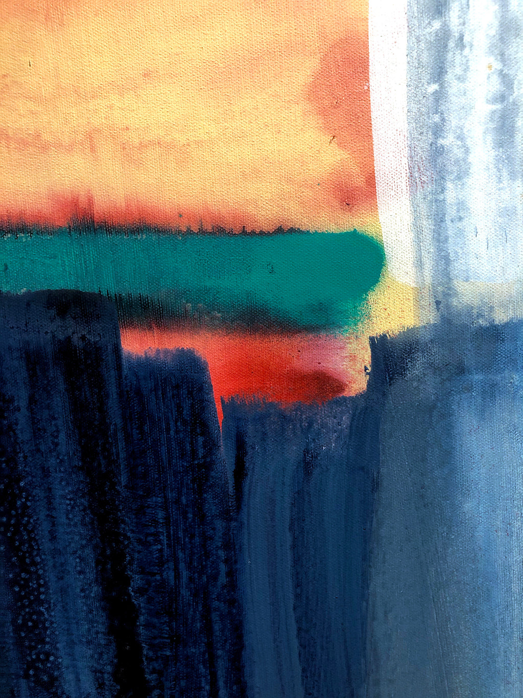 Abstract art with colorful brush strokes on a textured surface