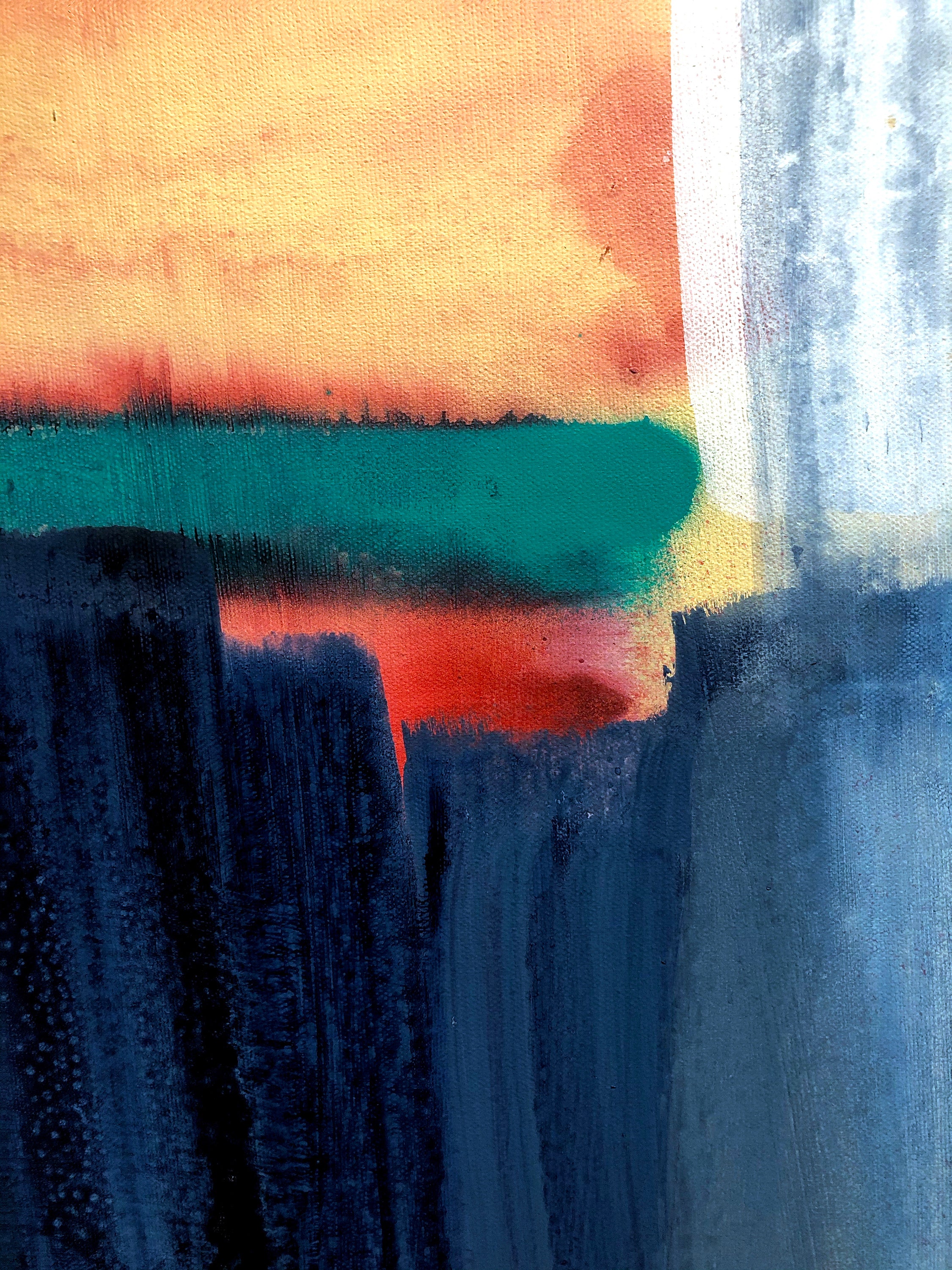 Abstract art with colorful brush strokes on a textured surface