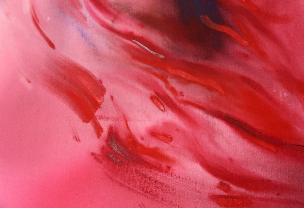 Abstract art with red and pink brush strokes