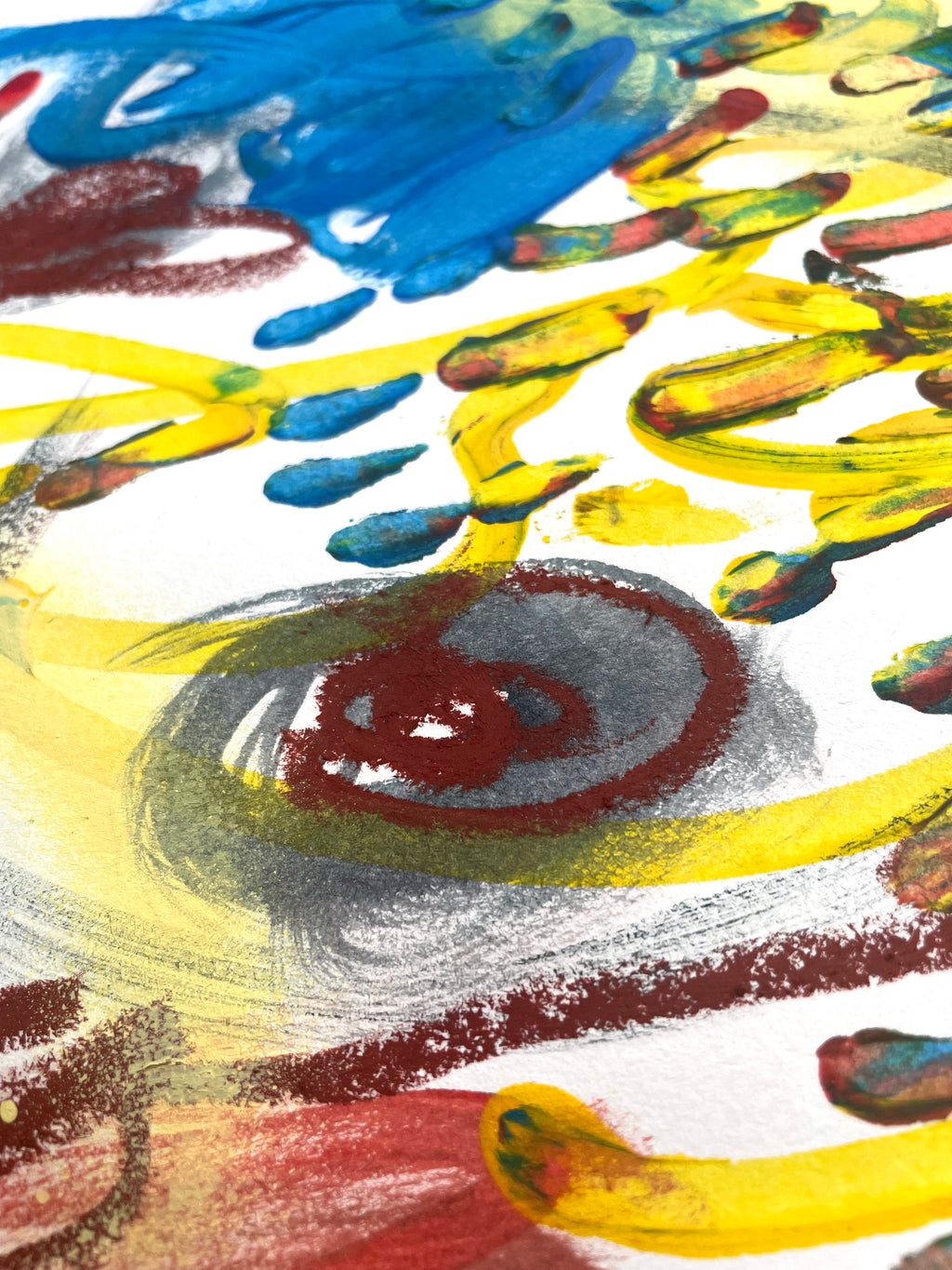 Abstract Composition SI4 – Expressive Mixed-Media Artwork on Paper image 2