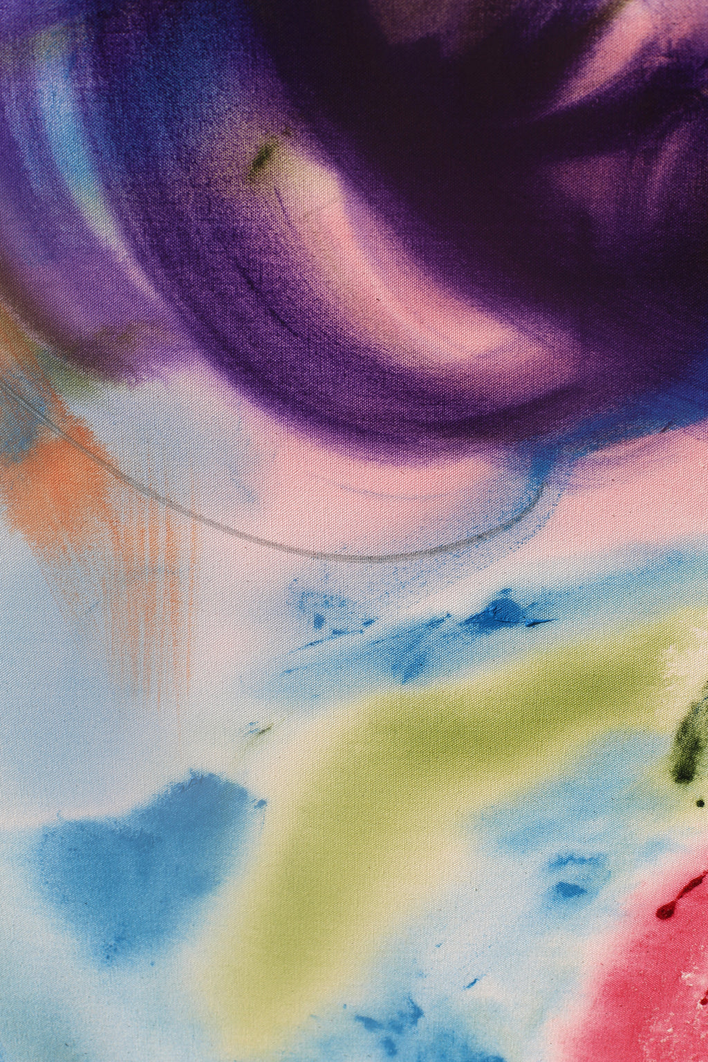 Where the Wind Paused – Delicate Contemporary Abstract Oil and Acrylic Painting image 3