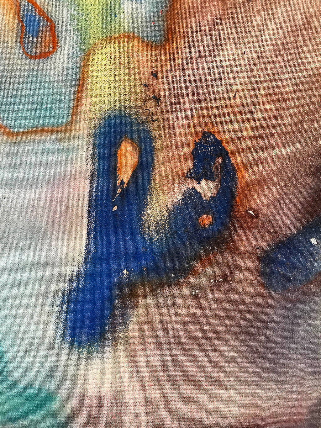 Echoes of the Unseen – Expressive Mixed-Media Abstract Painting image 4