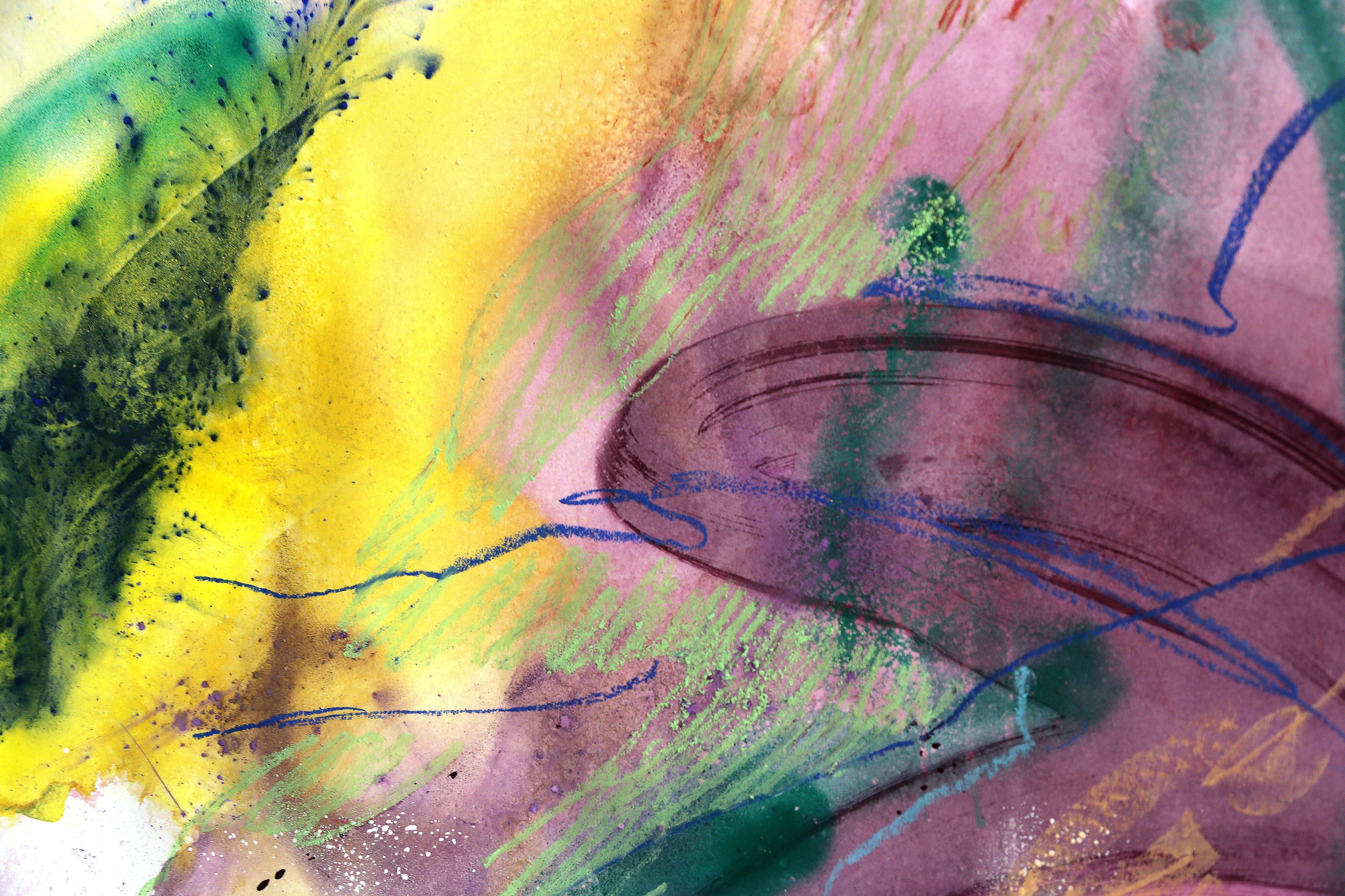 Abstract Painting N139 – Expressive and Vibrant Mixed-Media Abstract Artwork image 4
