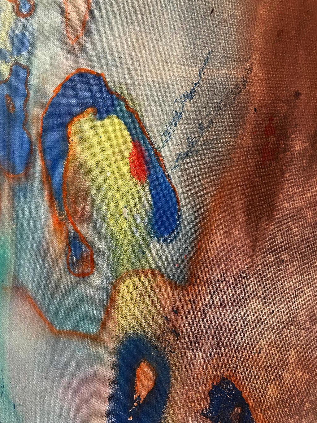 Echoes of the Unseen – Expressive Mixed-Media Abstract Painting image 5