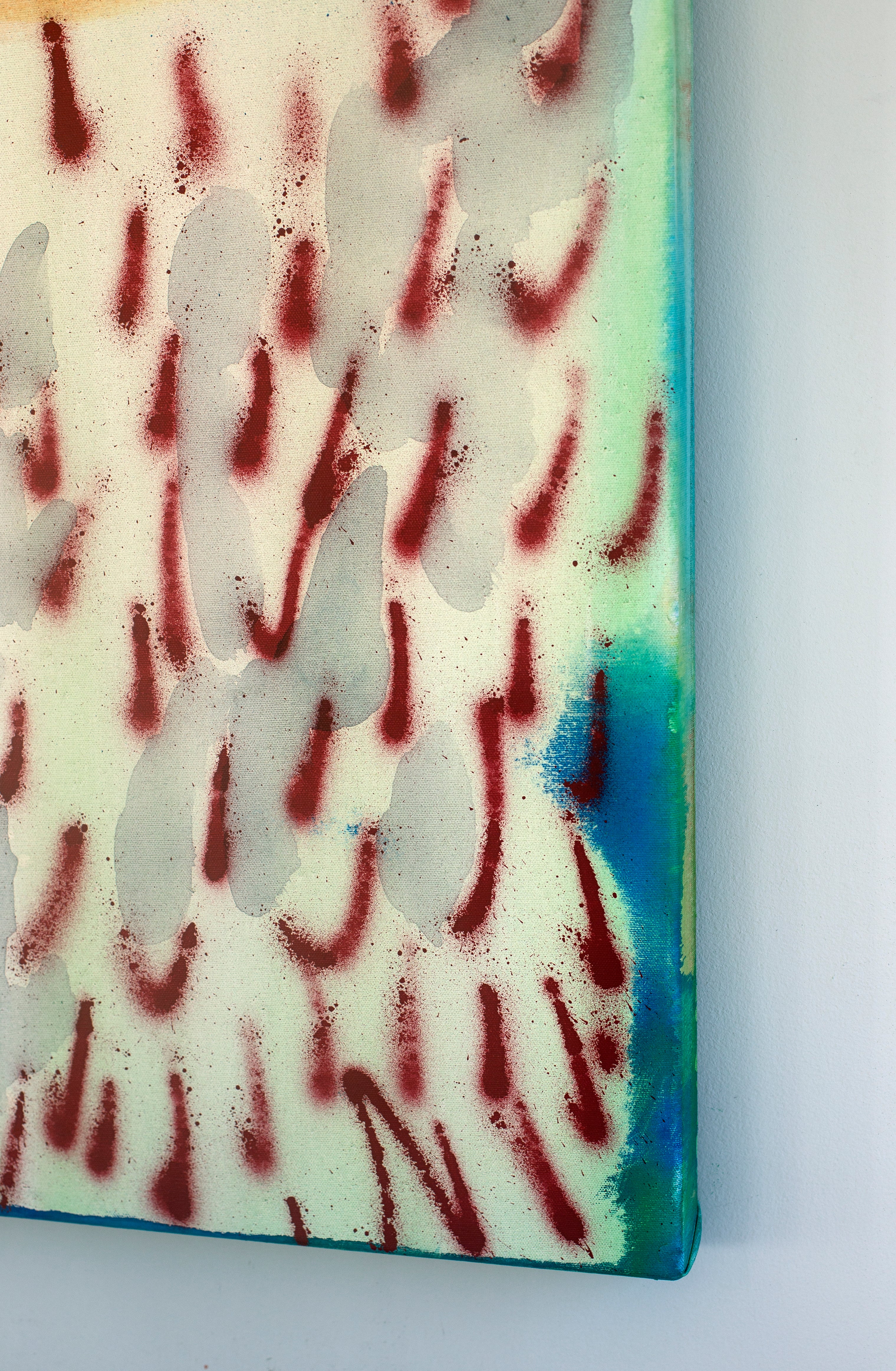 Cloudy With Occasional Rain – Expressive Abstract Painting, Dynamic Artwork image 5